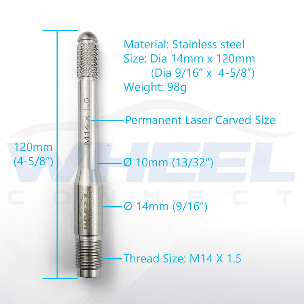 Stainless Steel Wheel Alignment Pin Set of 5 Sizes W7831