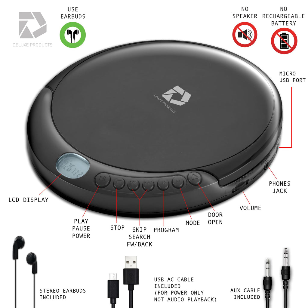 Portable CD Player with 60 Second Anti Skip D4740
