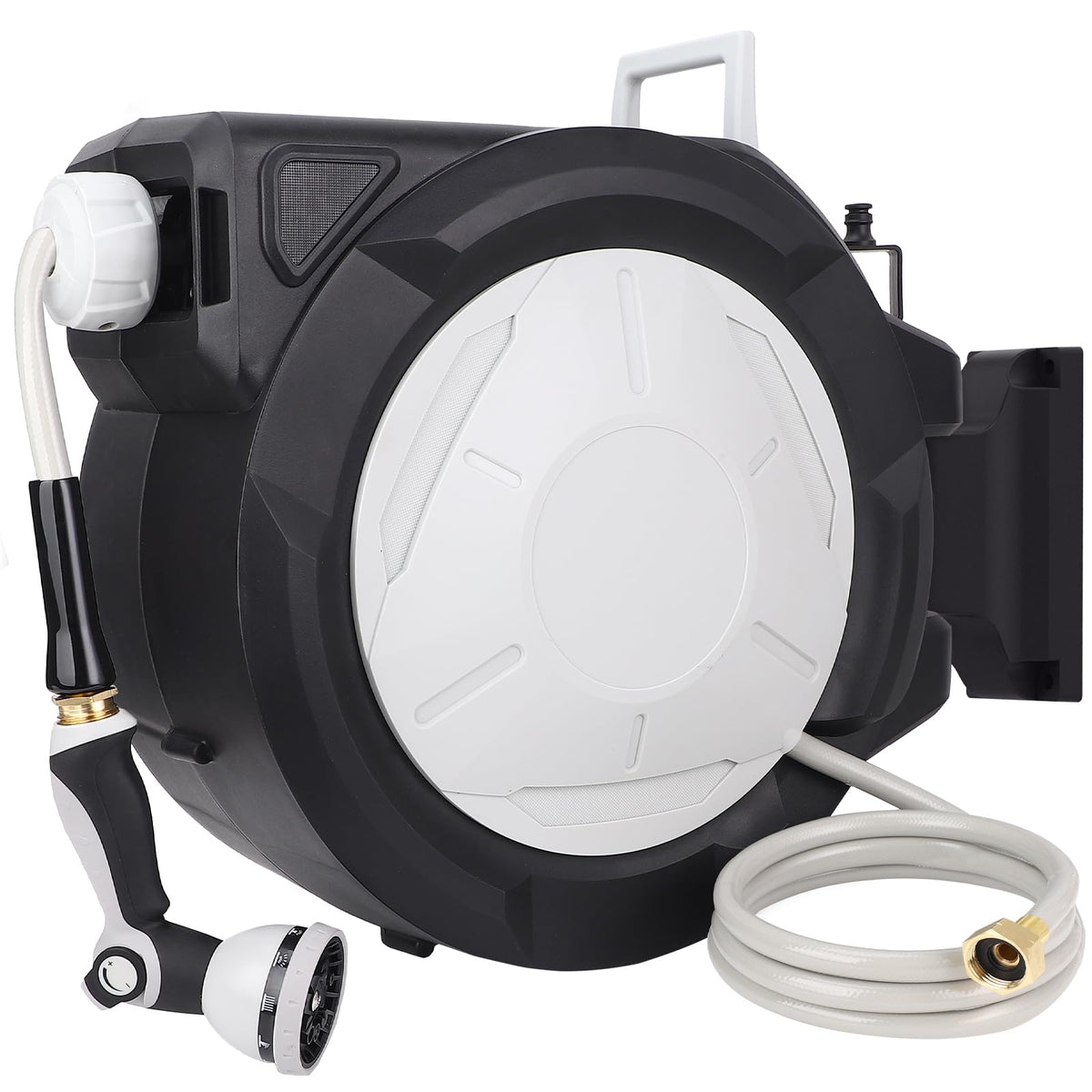Retractable Garden Hose Reel 1/2 Inch x 100 ft Wall Mounted Z9640