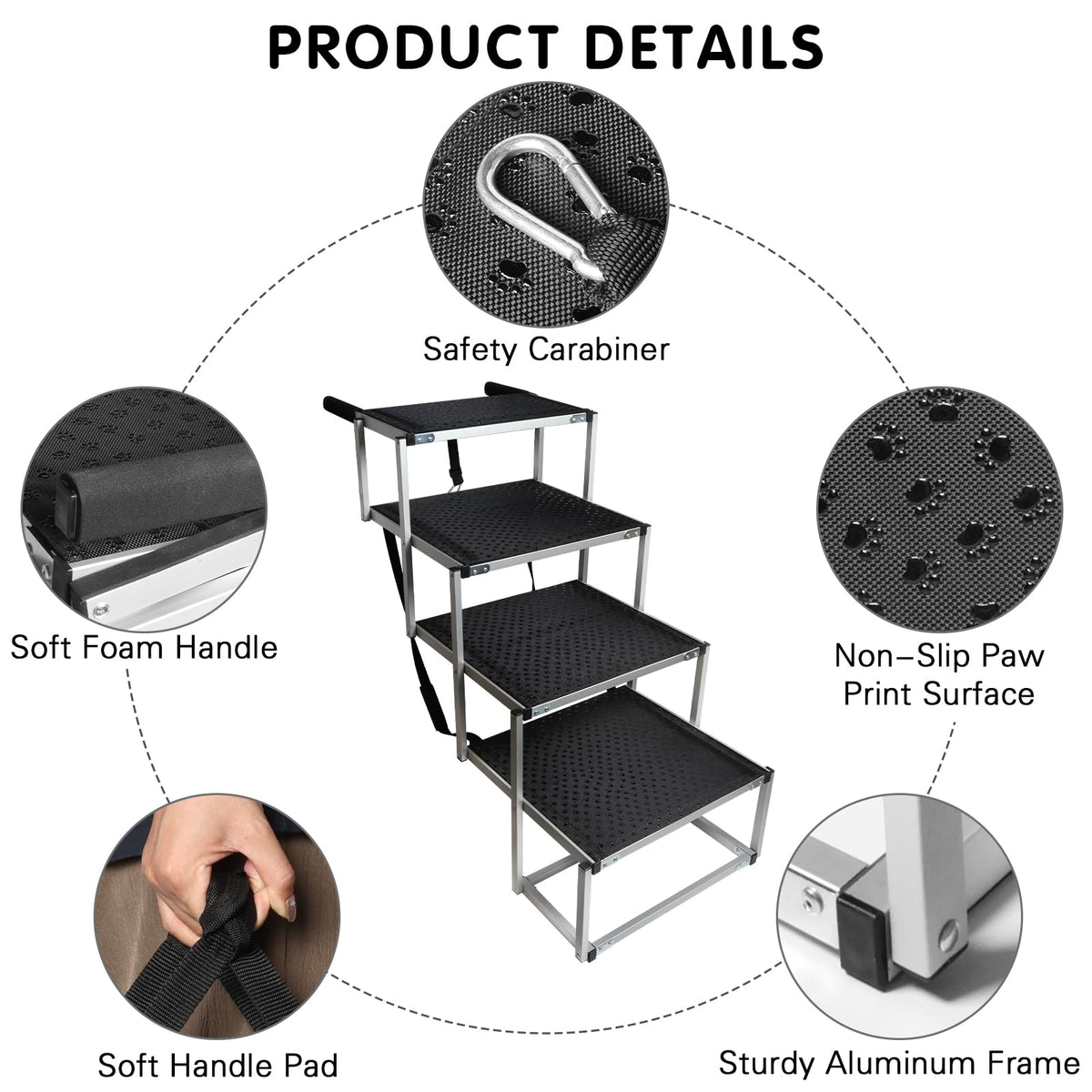 4-Step Non-Slip Pet Stairs R75104