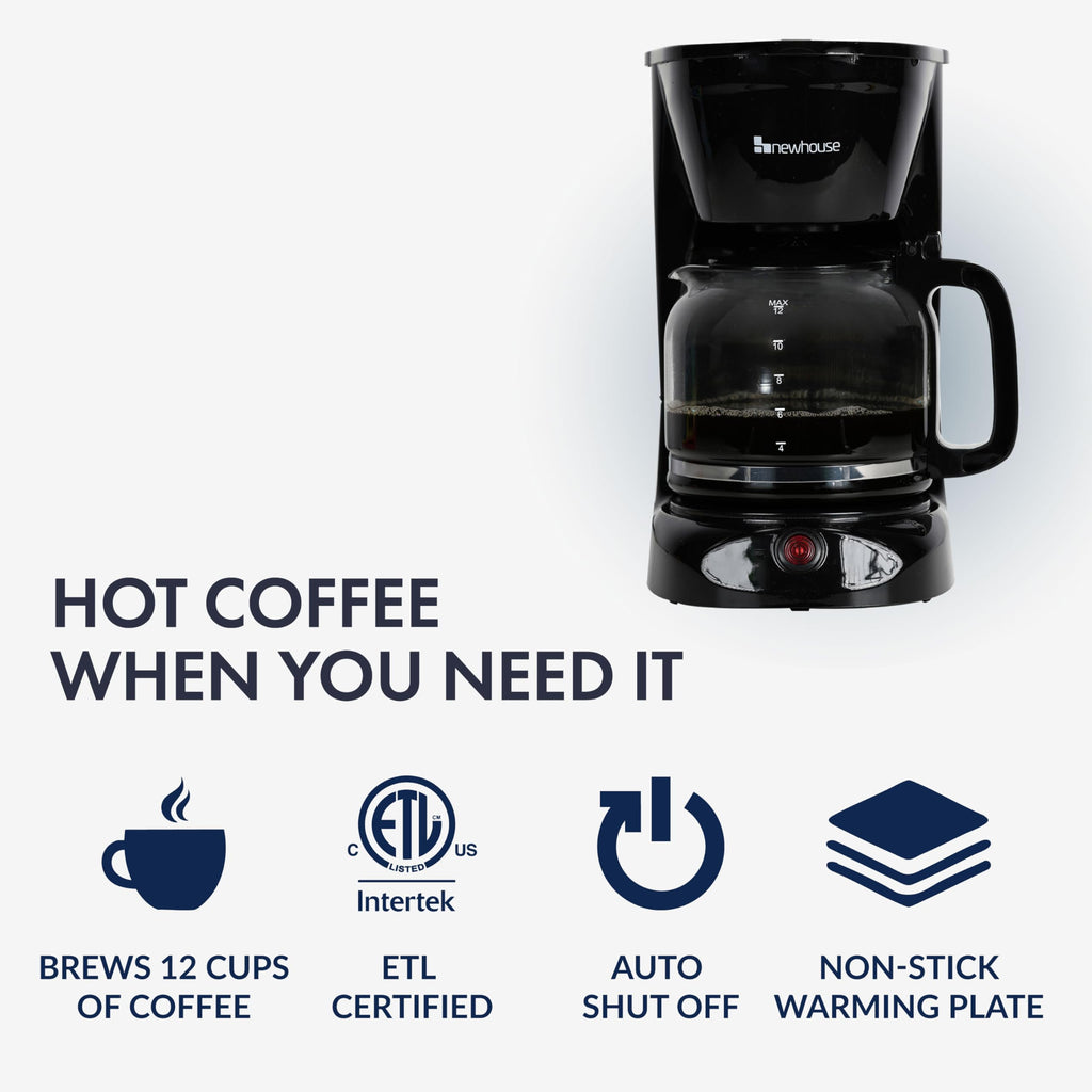 12 Cup Electric Coffee Maker with Auto Shut Off V291