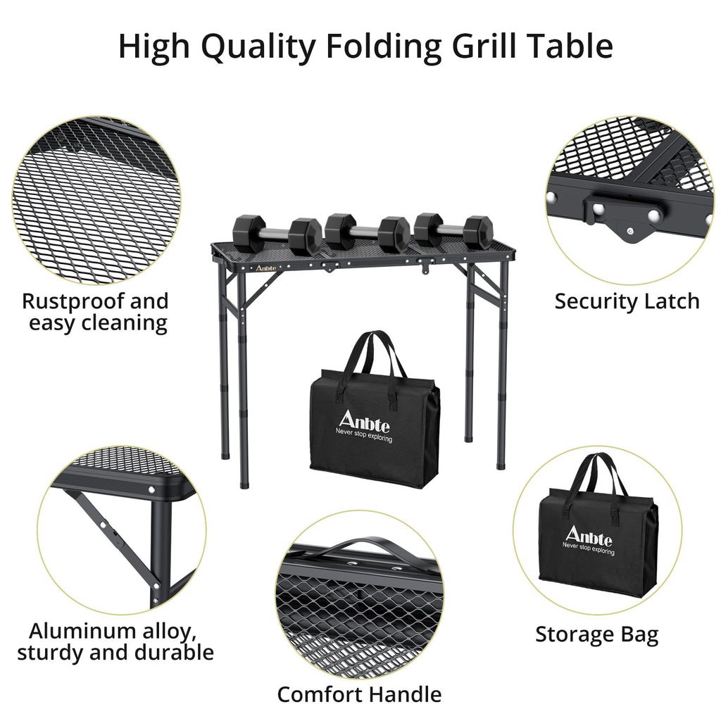 Folding Aluminum Camping Table 3 ft U348