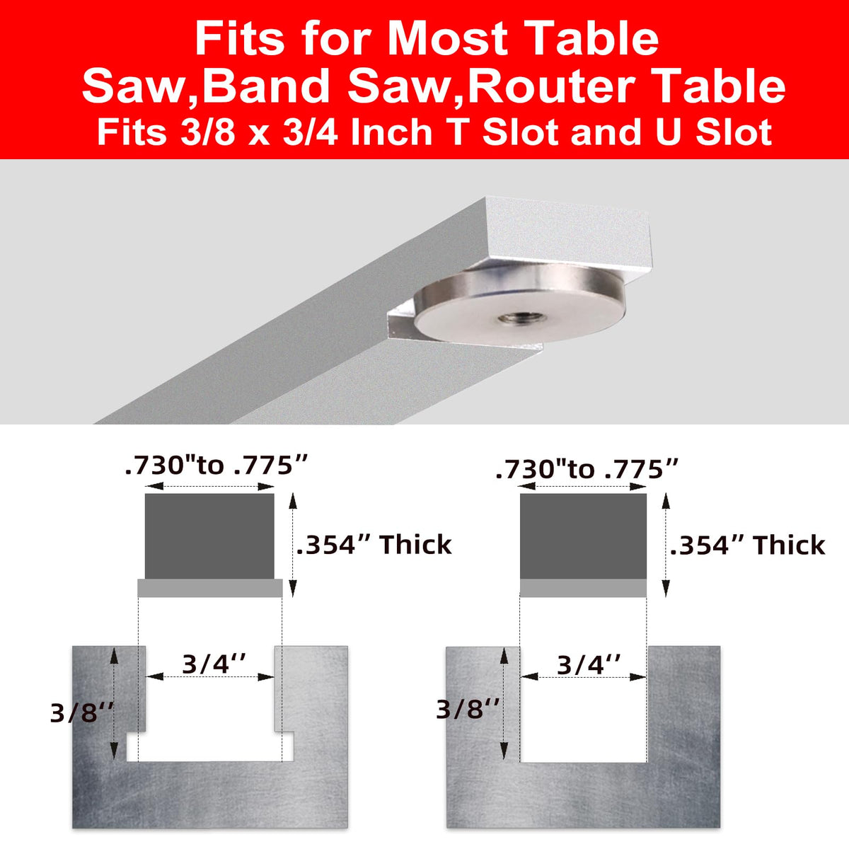 Compact Table Saw Miter Gauge with 14 Inch Fence U317518