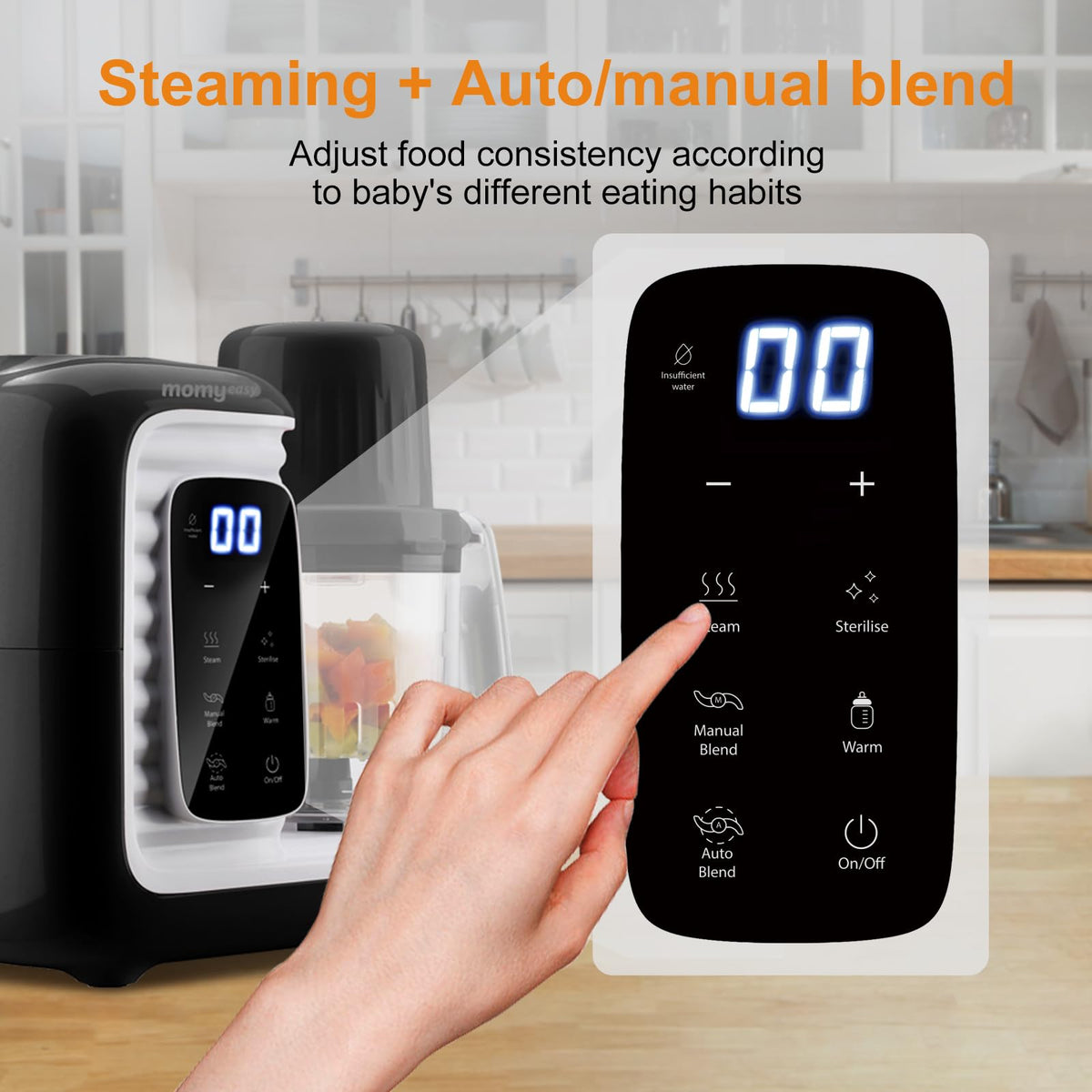 Baby Food Maker with Dual-Layer Steam Basket Y49303