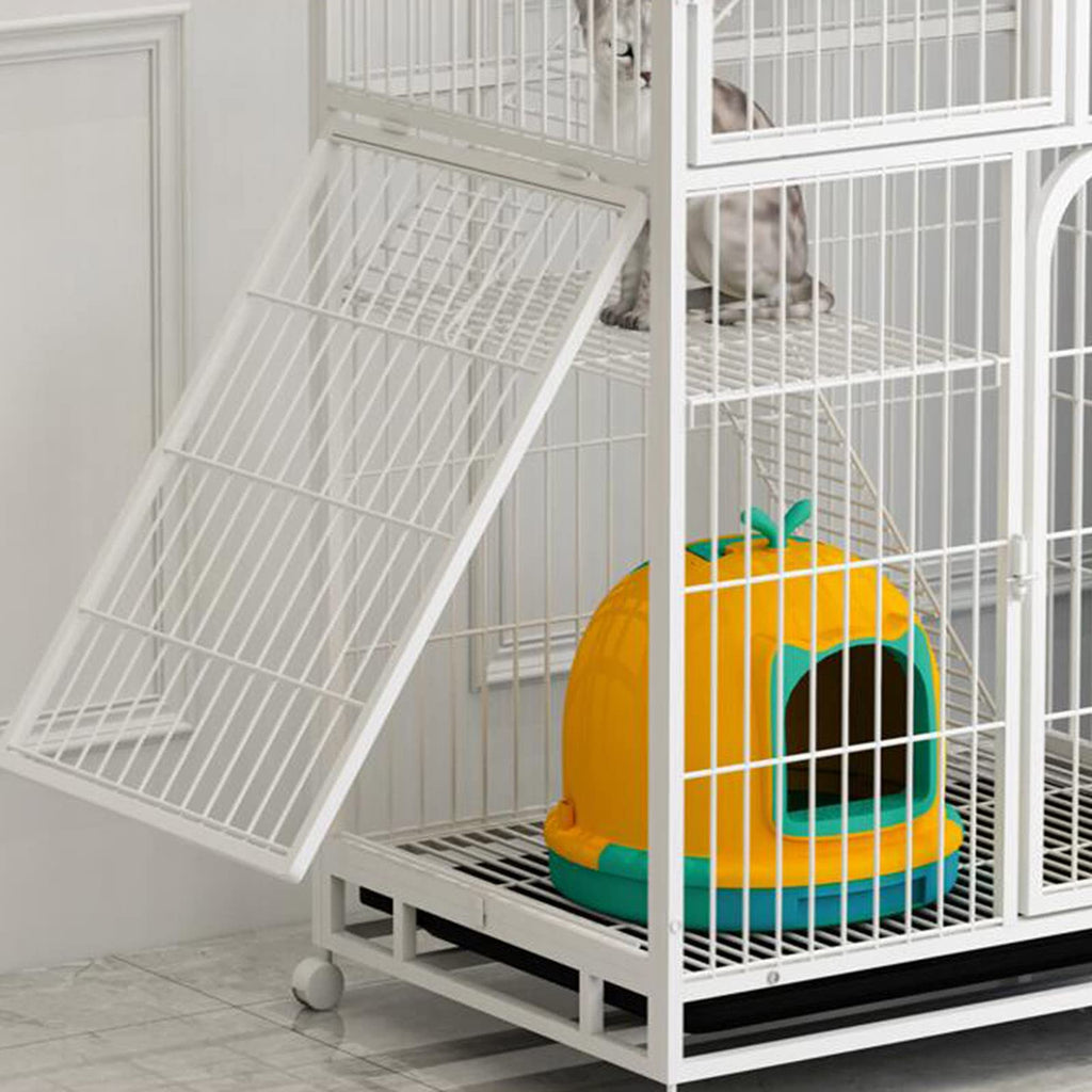 Large 3-Tier Metal Wire Cat Cage with Hammock M6708