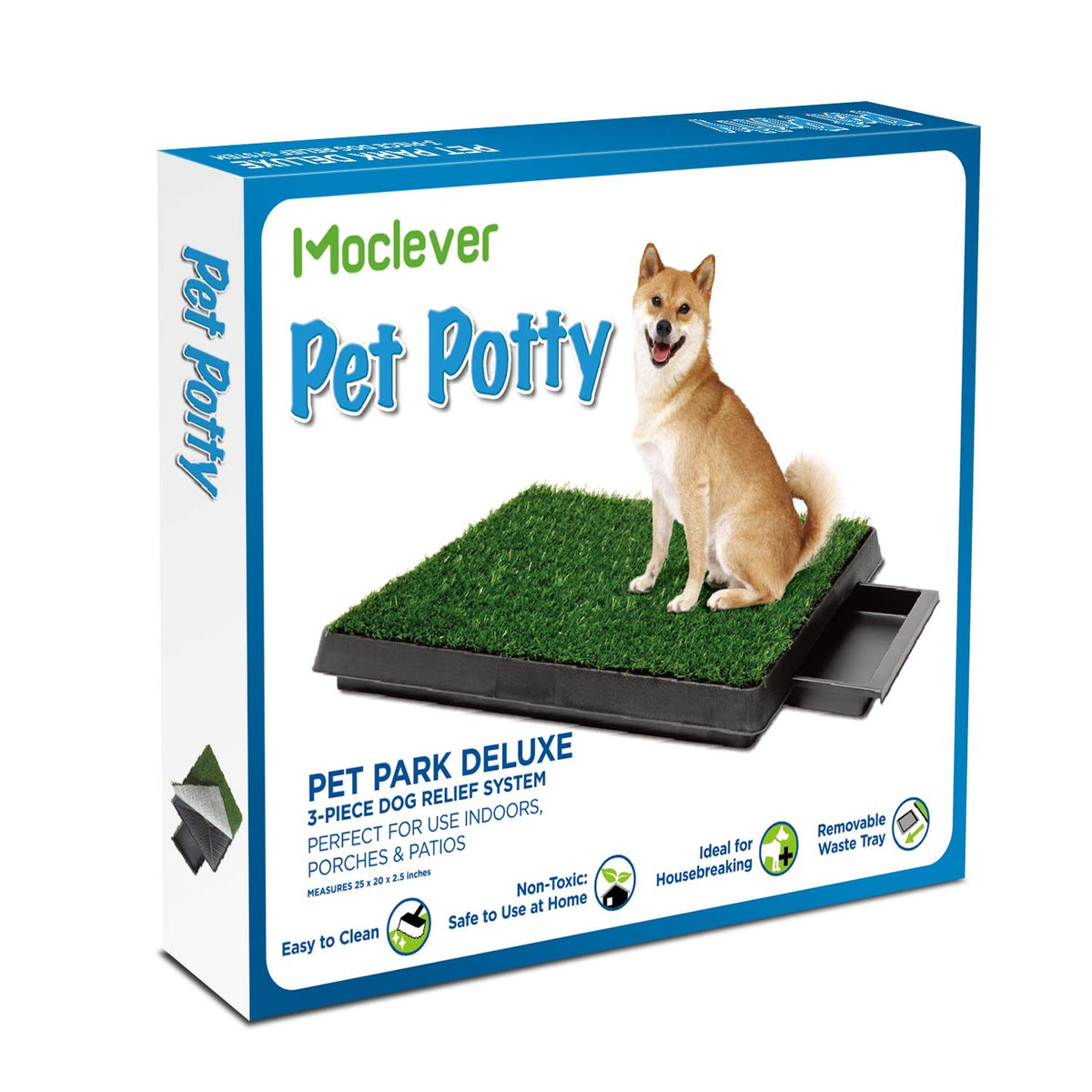 25"x20" Dog Grass Pee Pad with Tray I832450