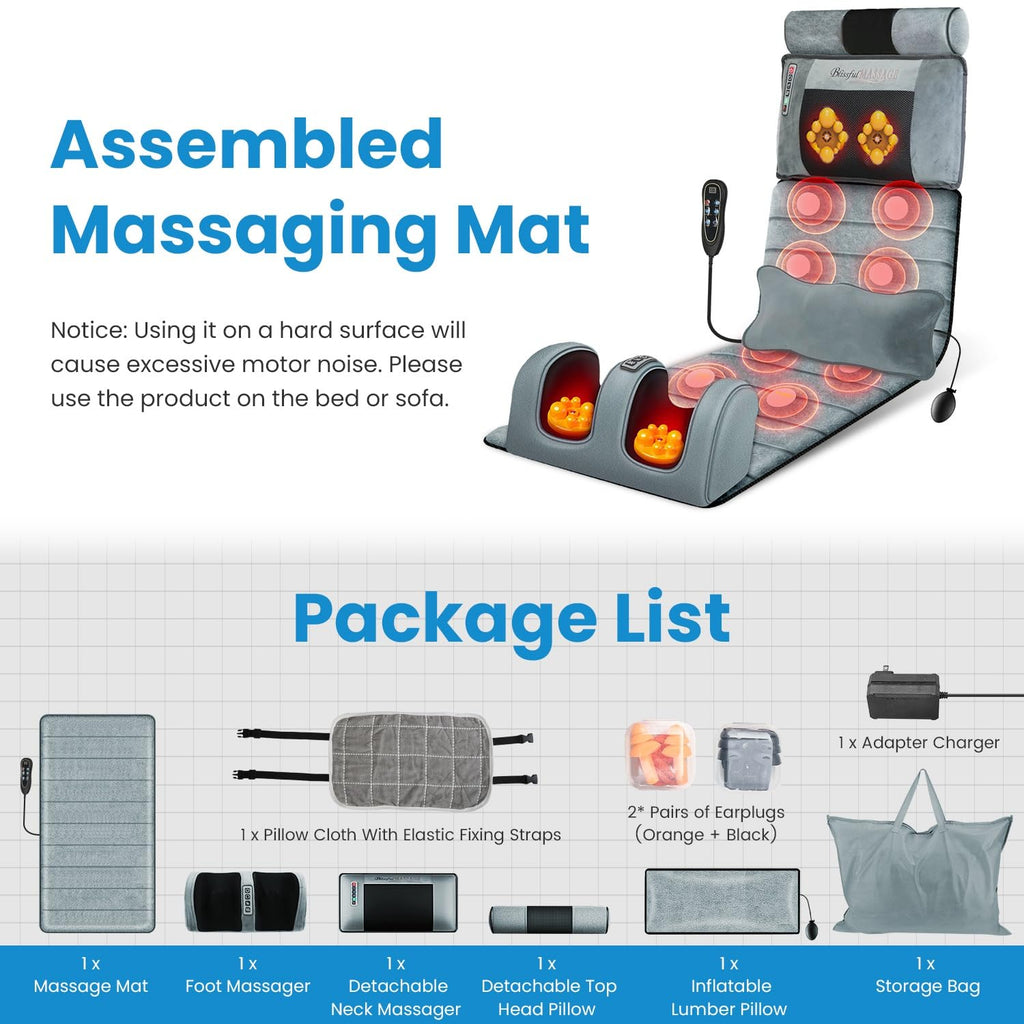 Full Body Massage Mat with Heat U59189