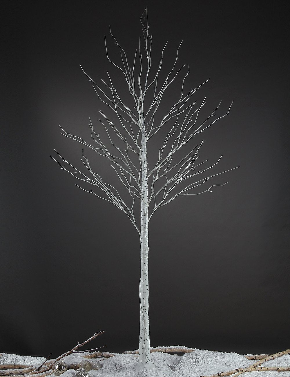 8FT 132 LED Birch Tree Warm White J61315