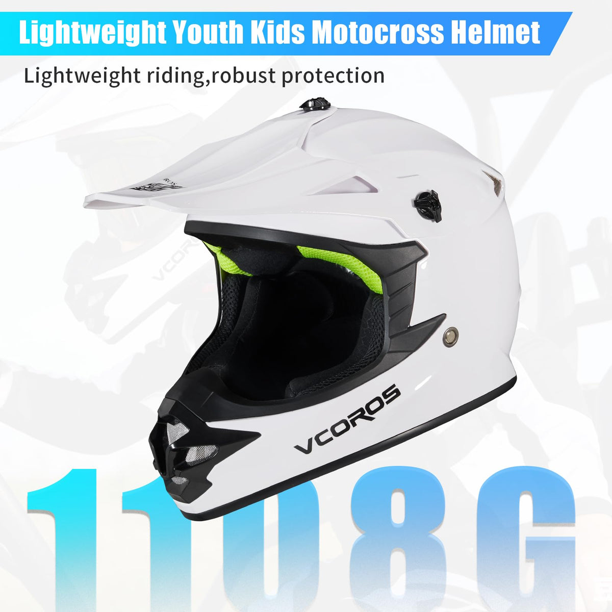 Kids Dirt Bike Helmet Set with Goggles Gloves G844052