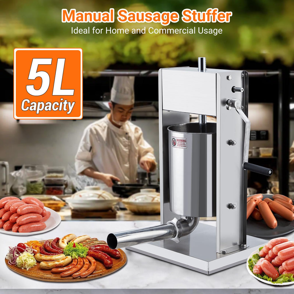5L Stainless Steel Manual Sausage Stuffer S982