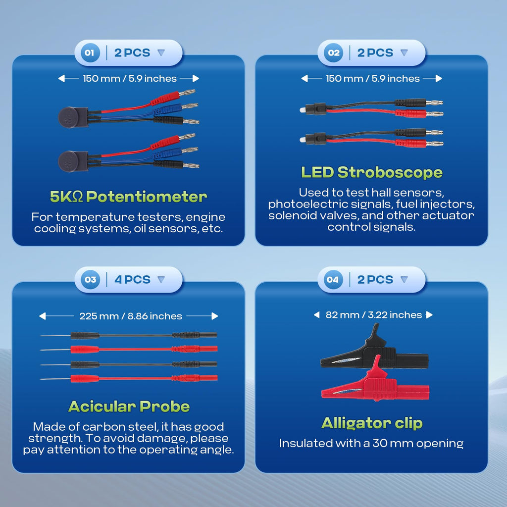 110 Pc Automotive Multimeter Test Leads Kit with Alligator Clips, Banana Plugs & Probes Z691578