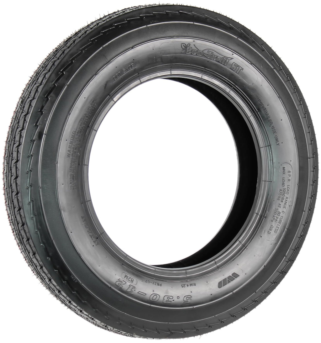 2-Pack 5.30-12 12 Inch 6-Ply Bias Trailer Tire Q1876
