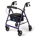 Purple Aluminum Rollator Walker with Seat F42108