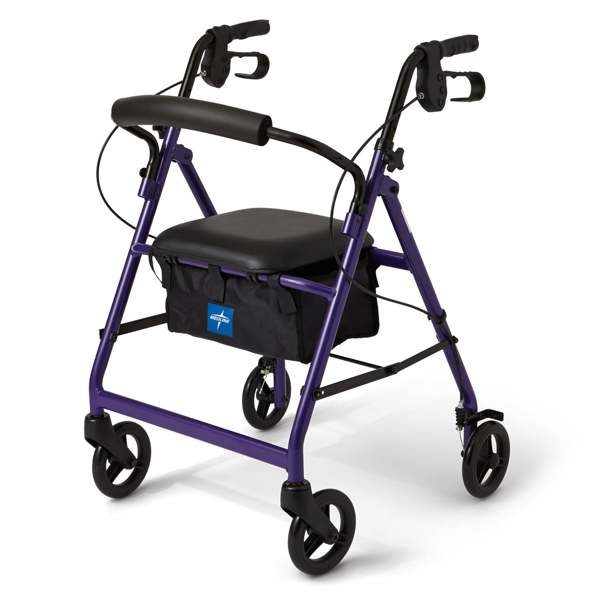 Purple Aluminum Rollator Walker with Seat F42108