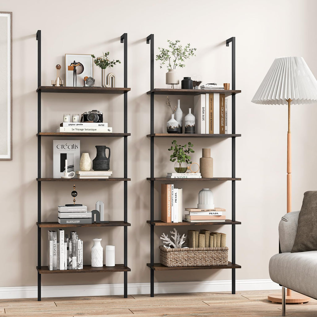 5-Tier Wall Mounted Bookshelf P90664