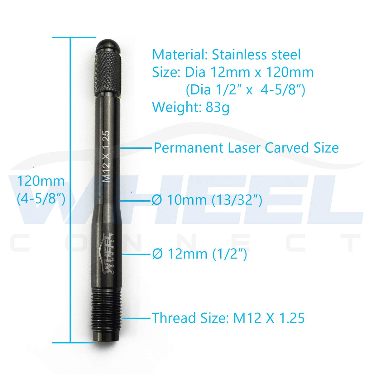 Stainless Steel Wheel Alignment Pin Set of 5 Sizes W7831