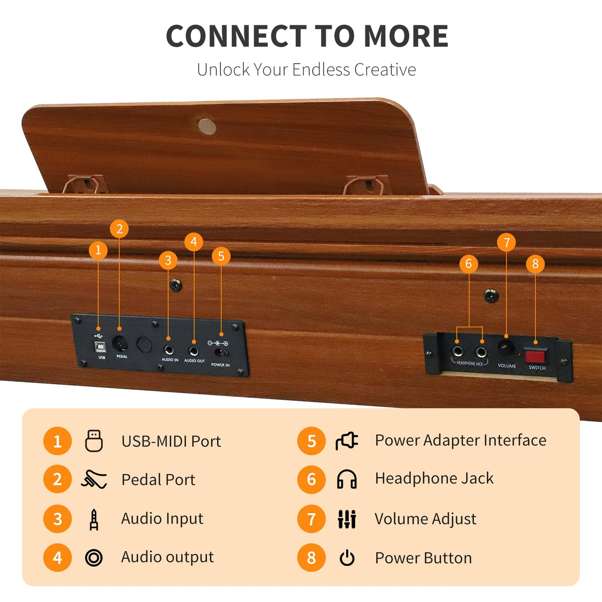 88-key Weighted Hammer-Action Digital Piano I8359
