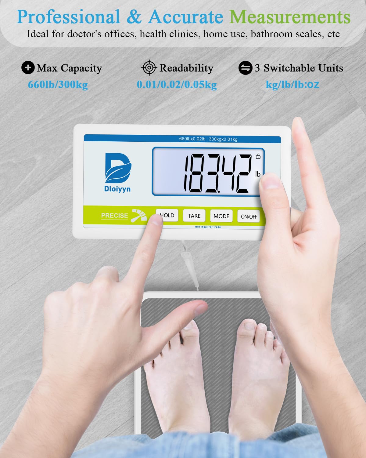 660 lb Digital Medical Floor Scale P504793