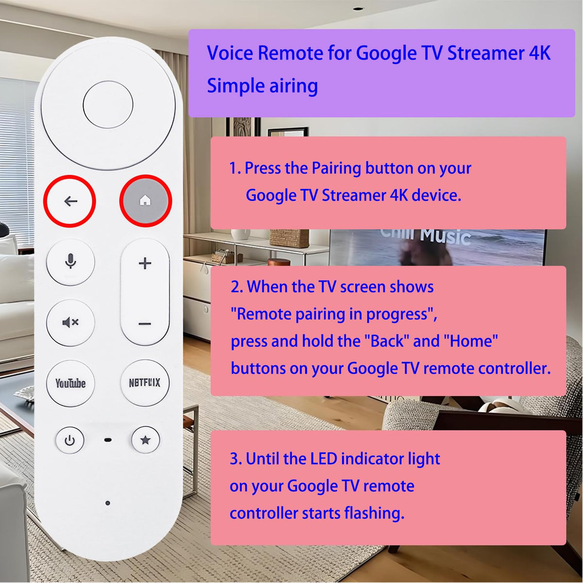 2 Pack Voice Search Remote Control T9938