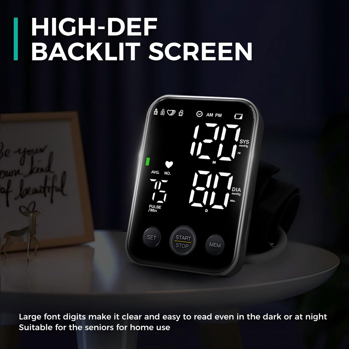 FDA Cleared Blood Pressure Monitor Upper Arm C425