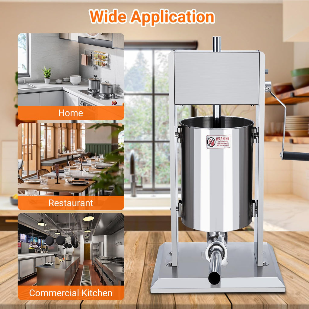 5L Stainless Steel Manual Sausage Stuffer S982