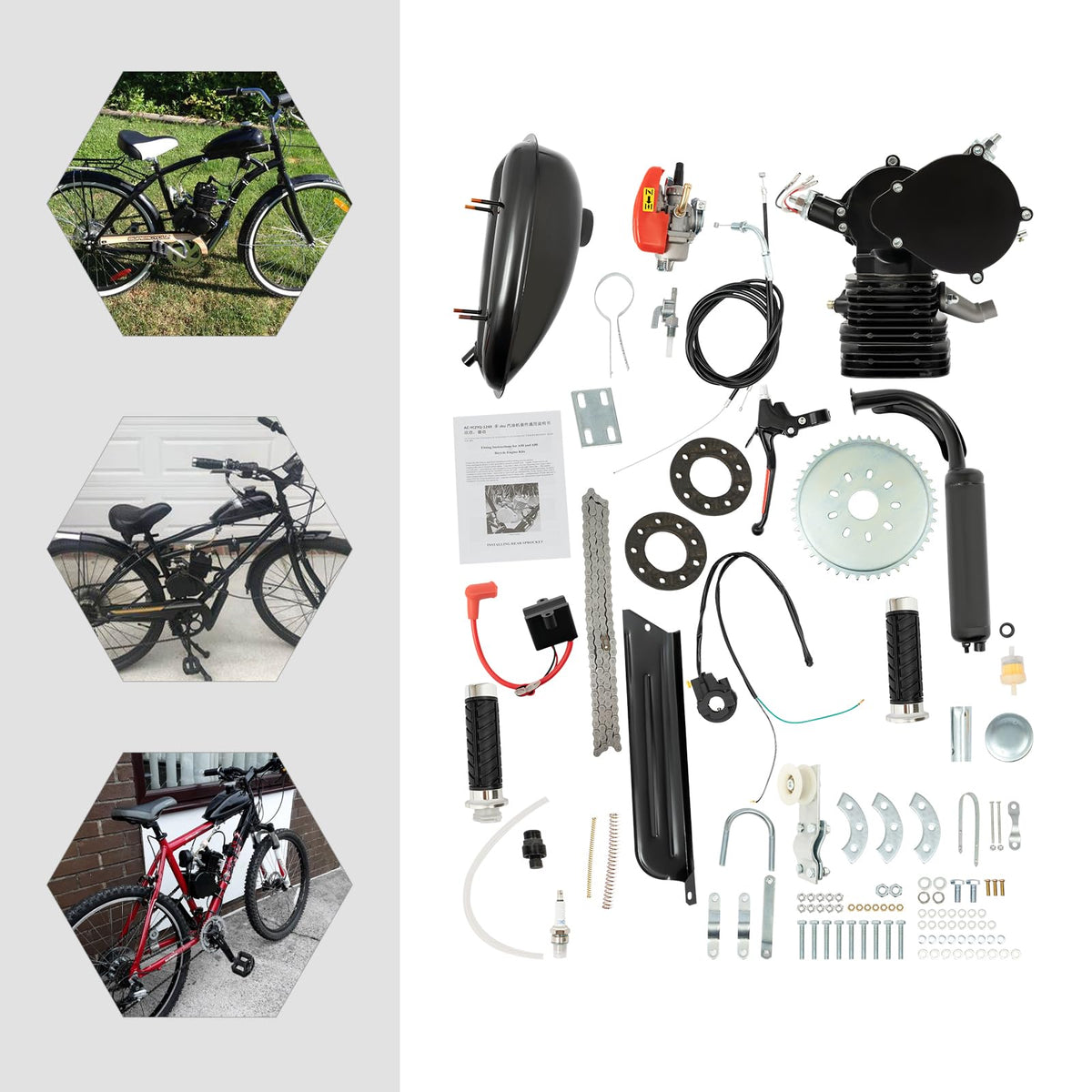 110cc 2-Stroke Bicycle Engine Kit for 26" /28" Bikes I52644