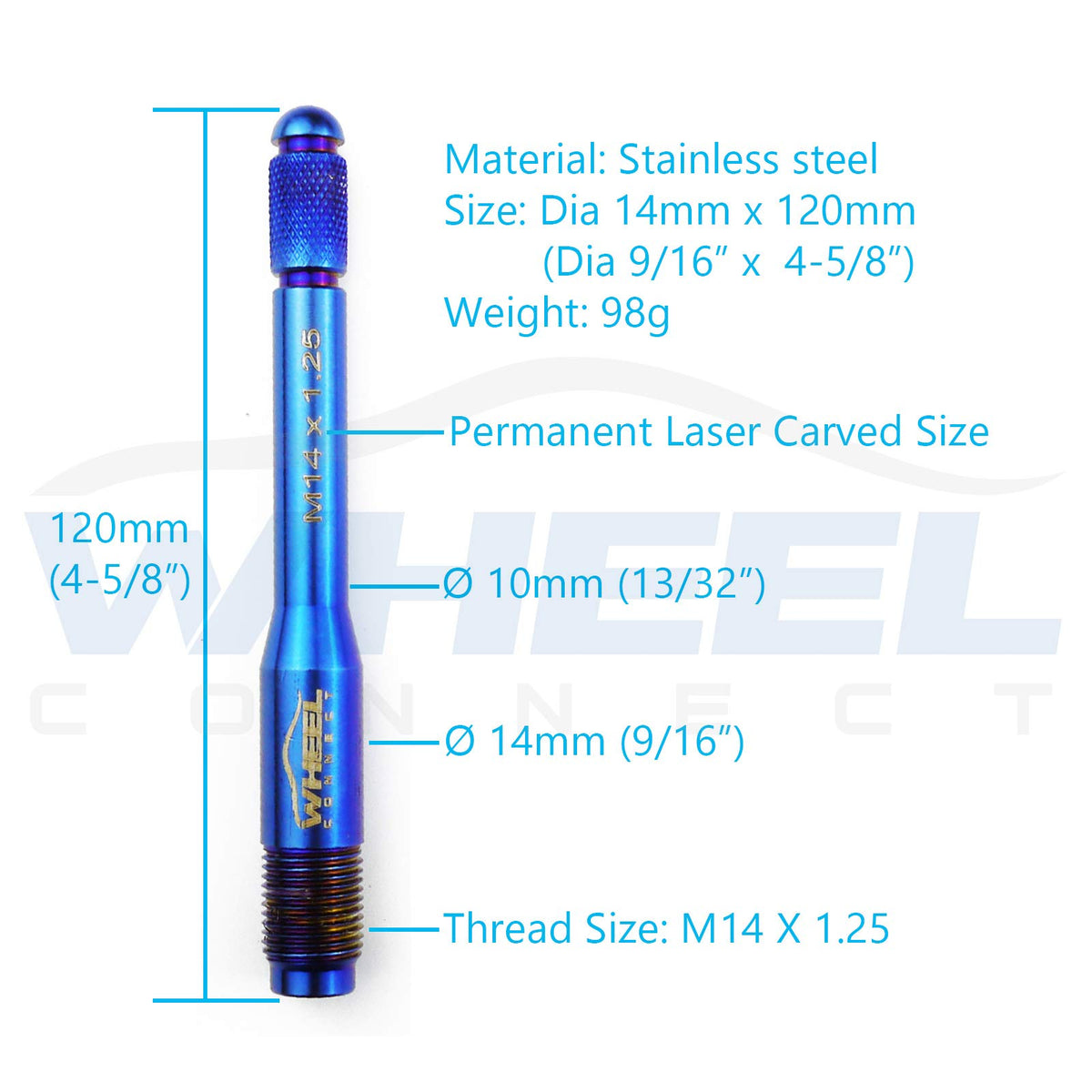 Stainless Steel Wheel Alignment Pin Set of 5 Sizes W7831