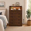Walnut 5 Drawer Dresser M7908