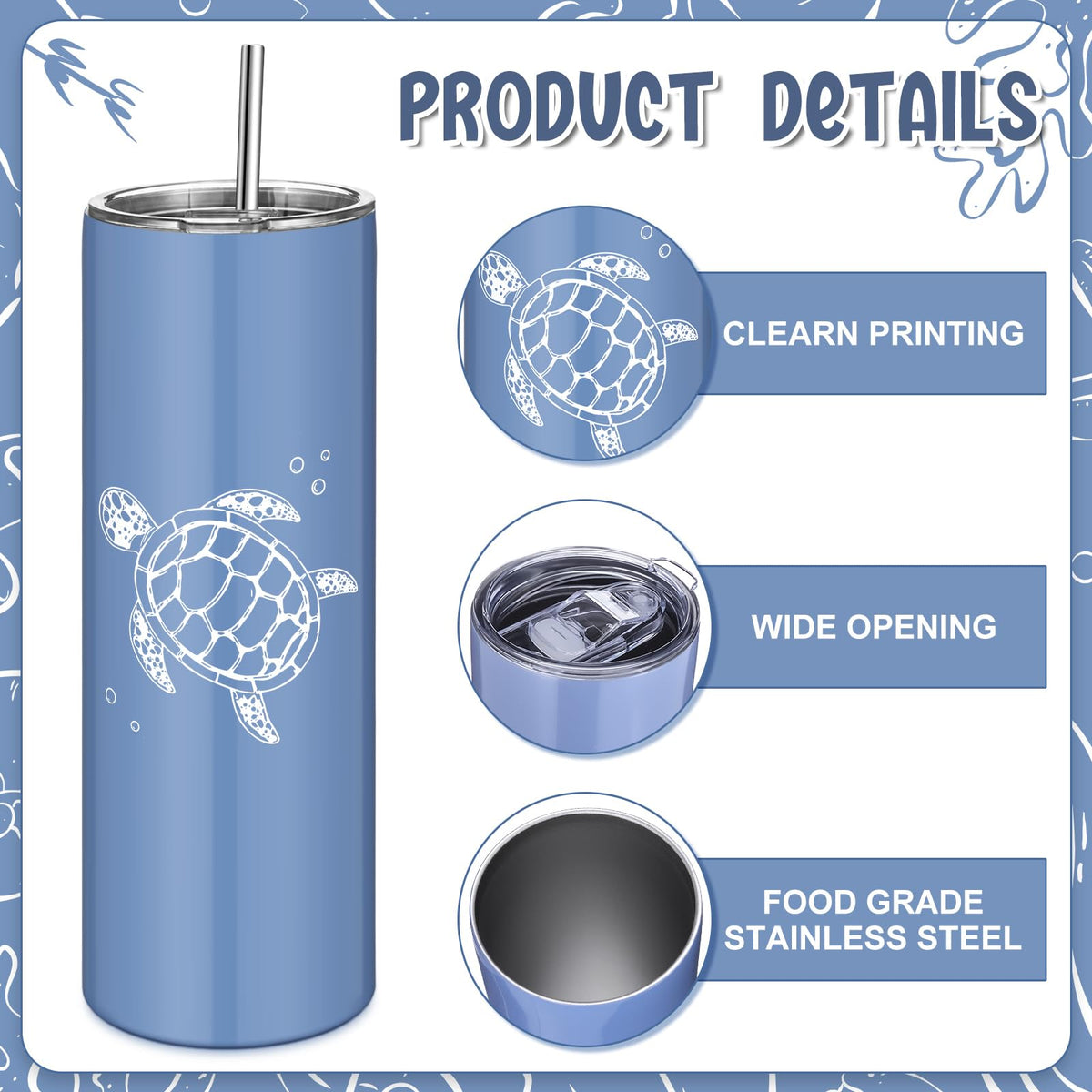 4 Pack Insulated Stainless Steel Tumblers U908123