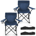 2-Pack Foldable Camping Chairs with Cup Holder, Carry Bag L873