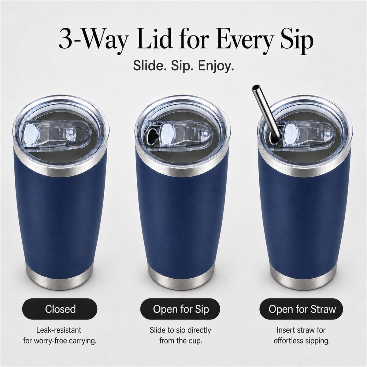20oz Stainless Steel Insulated Tumblers 12 Pack Y127