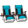 Aqua Padded Zero Gravity Chair Set of 2 Z209