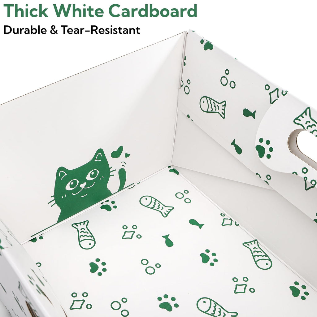 8 Pack Disposable Cat Litter Box with Scoop K411129