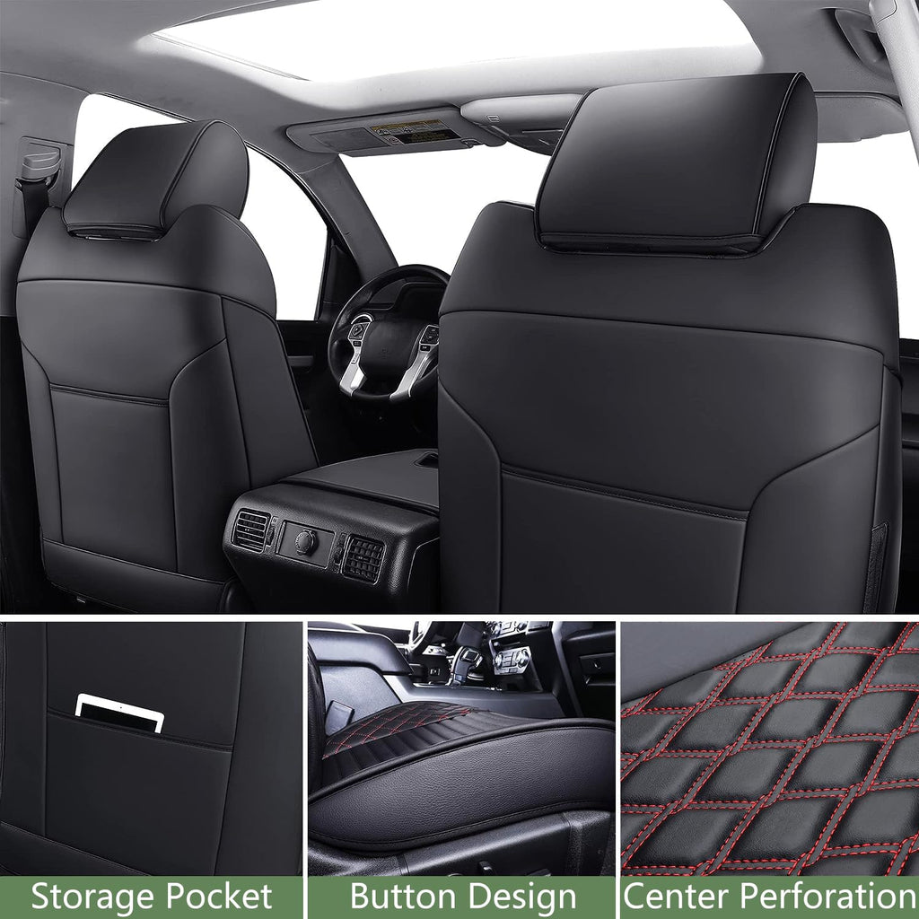 Leather 5-Seat Car Seat Covers Full Set H4006