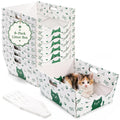 8 Pack Disposable Cat Litter Box with Scoop K411129