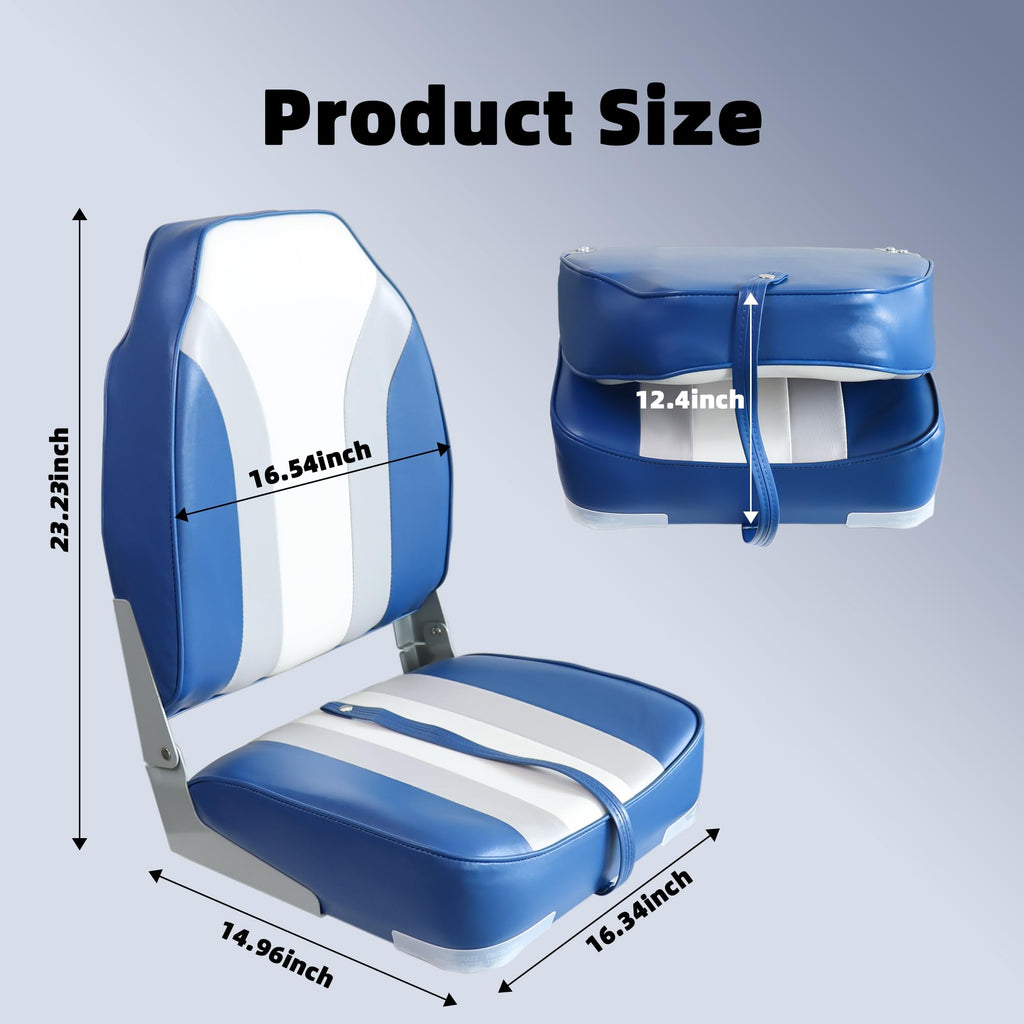 Folding Boat Seat 2 Pack White/Black F7626