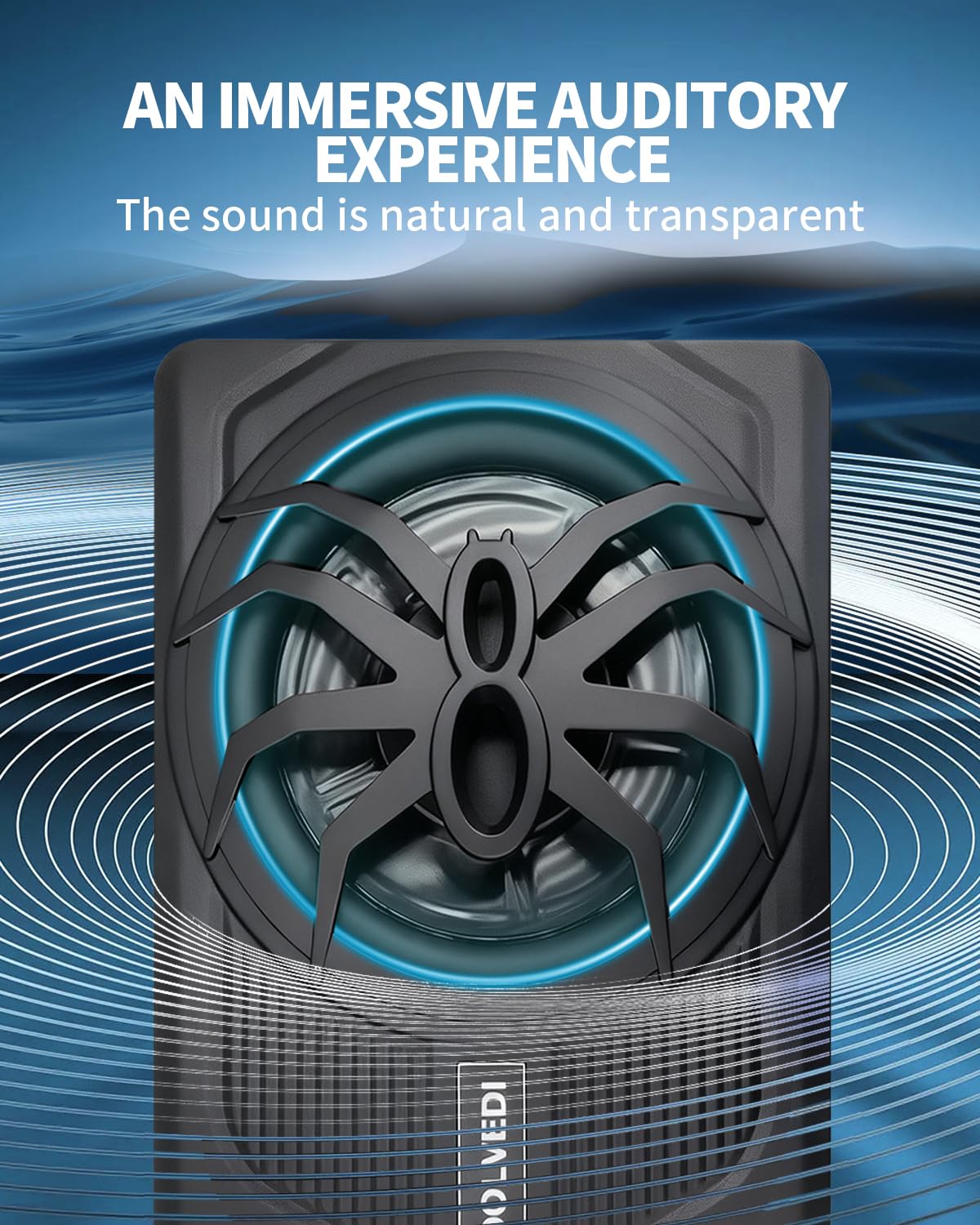 10" 1600W Slim Under Seat Powered Car Subwoofer D9780