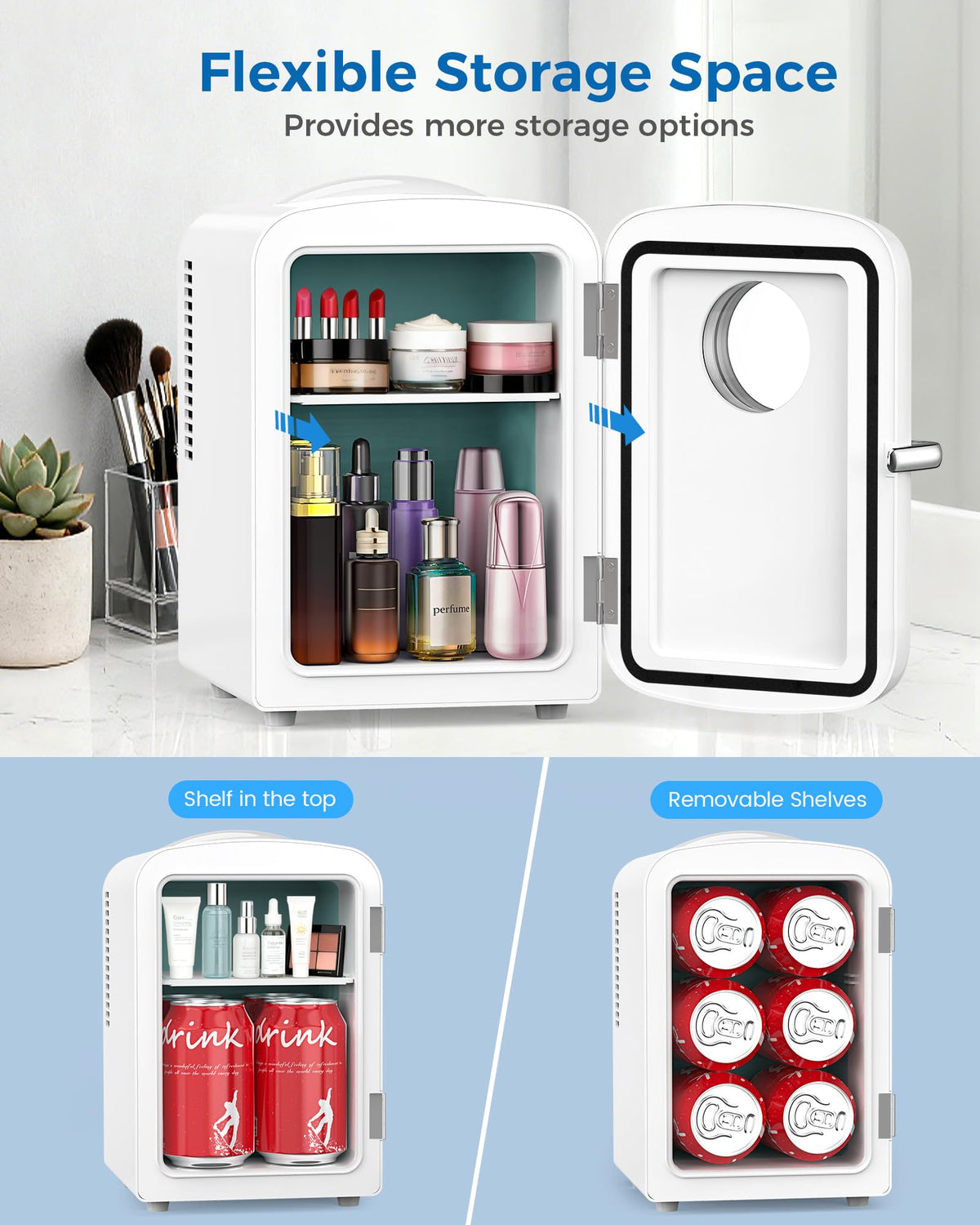 White Mini Fridge D360