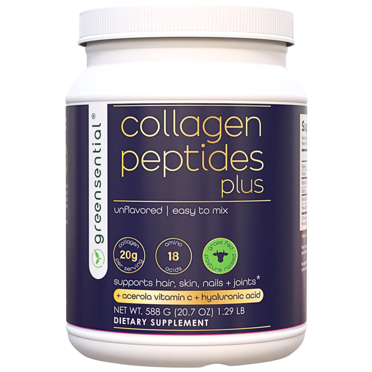 Collagen Peptides Powder 21oz Unflavored M365