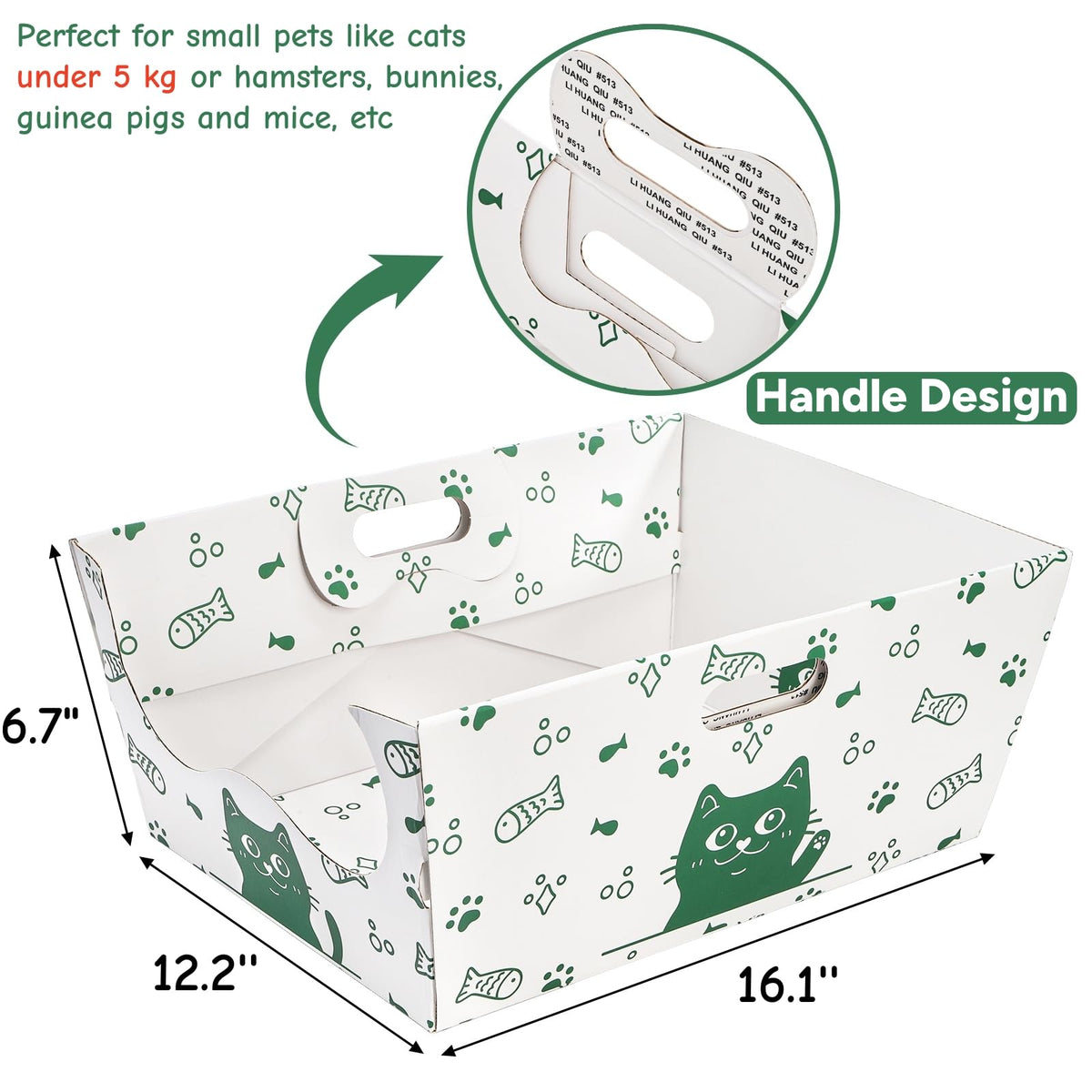 8 Pack Disposable Cat Litter Box with Scoop K411129