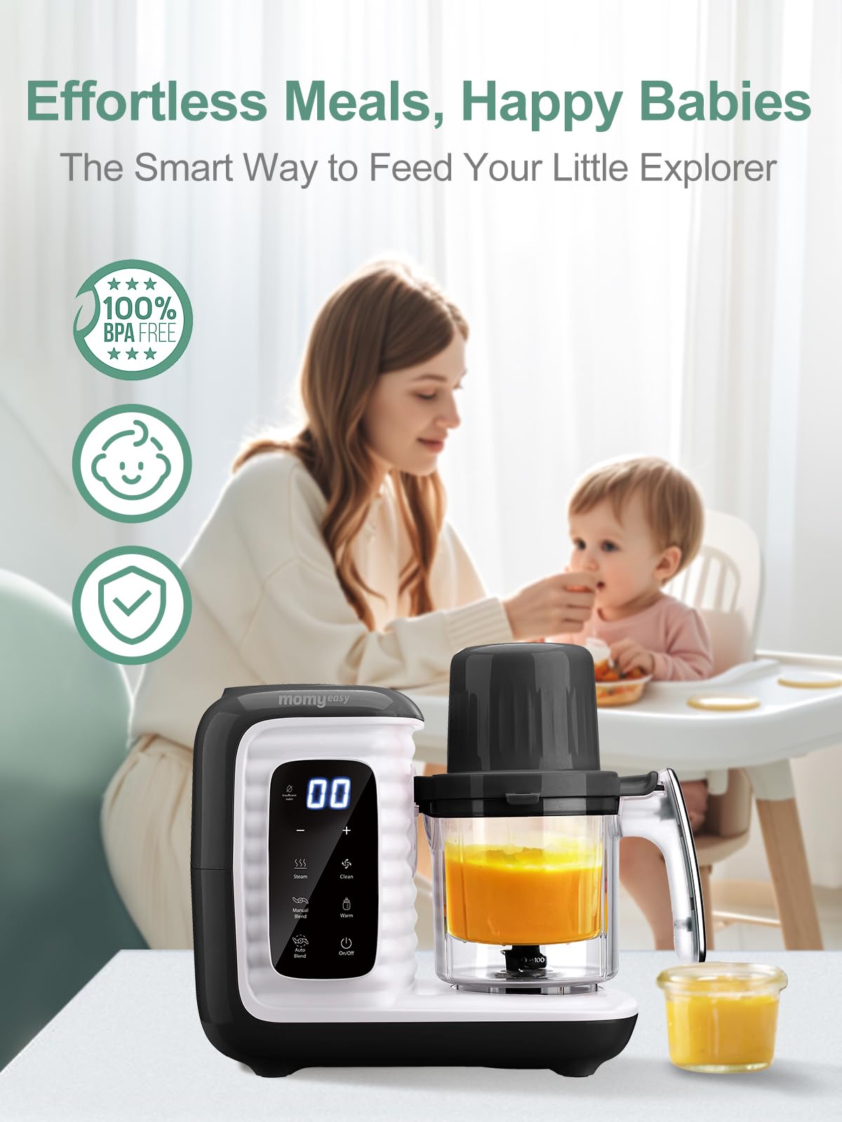 Baby Food Maker with Dual-Layer Steam Basket Y49303