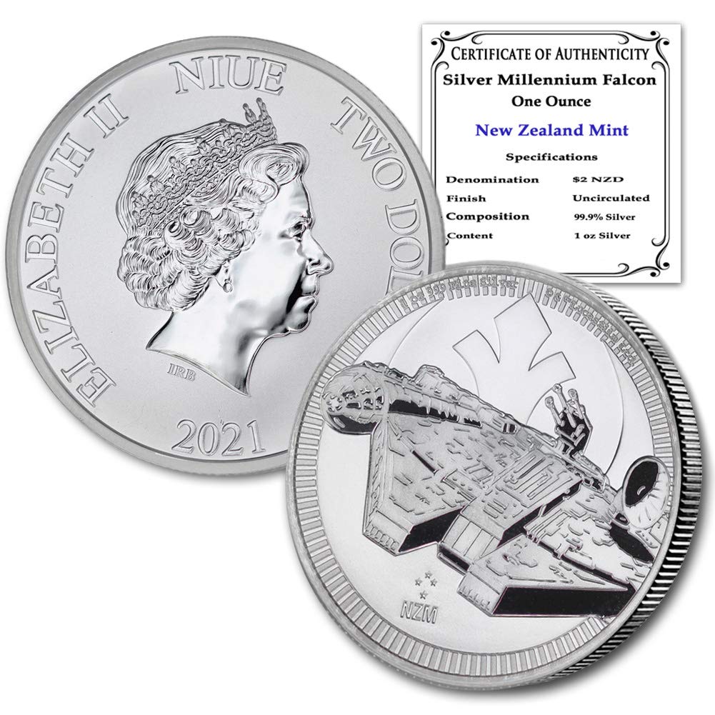 1 oz Silver Star Wars Millennium Falcon $2 S4904