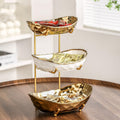 3 Tier Ceramic Fruit Bowl with Metal Stand S646864