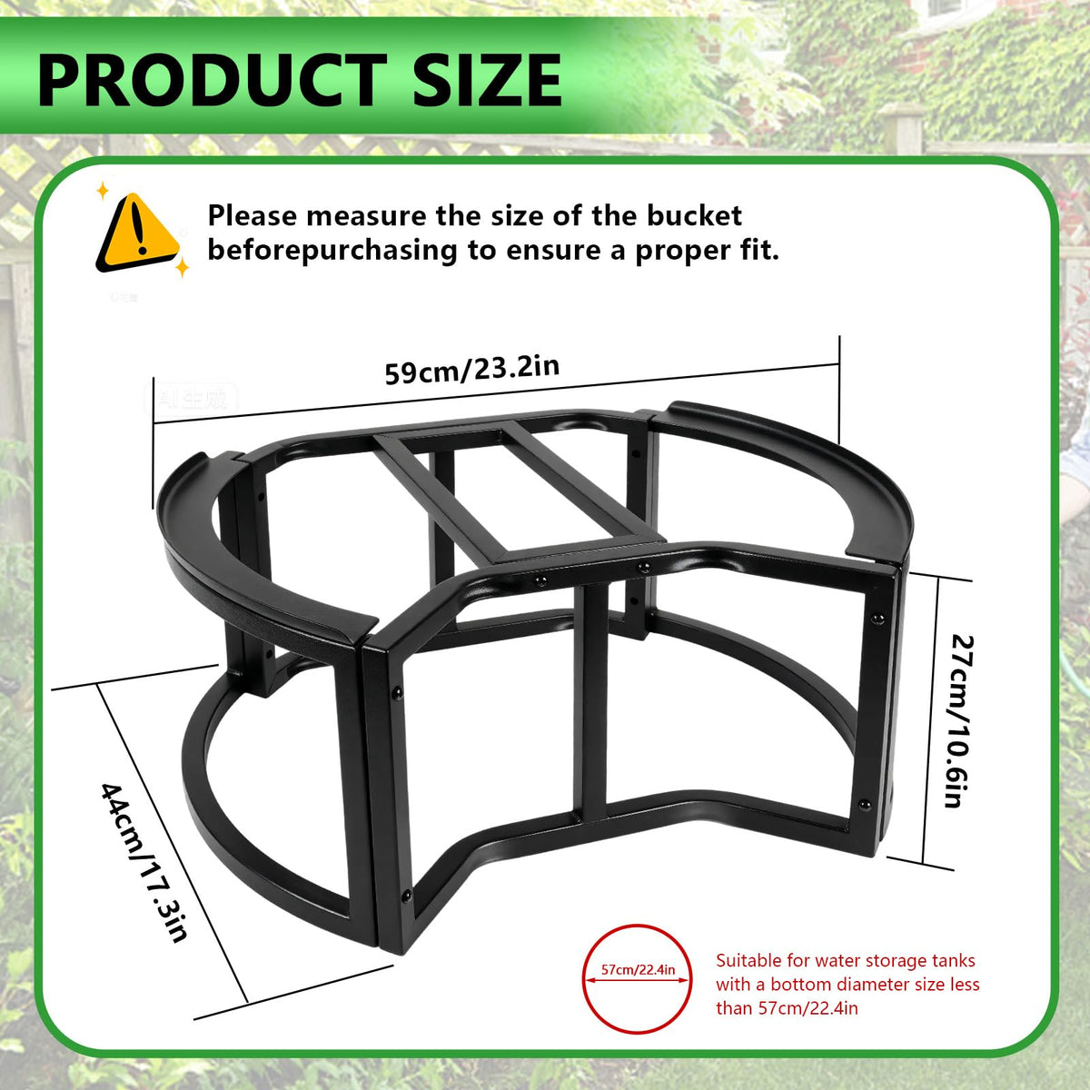 Heavy-Duty Stainless Steel Rain Barrel Stand M55955