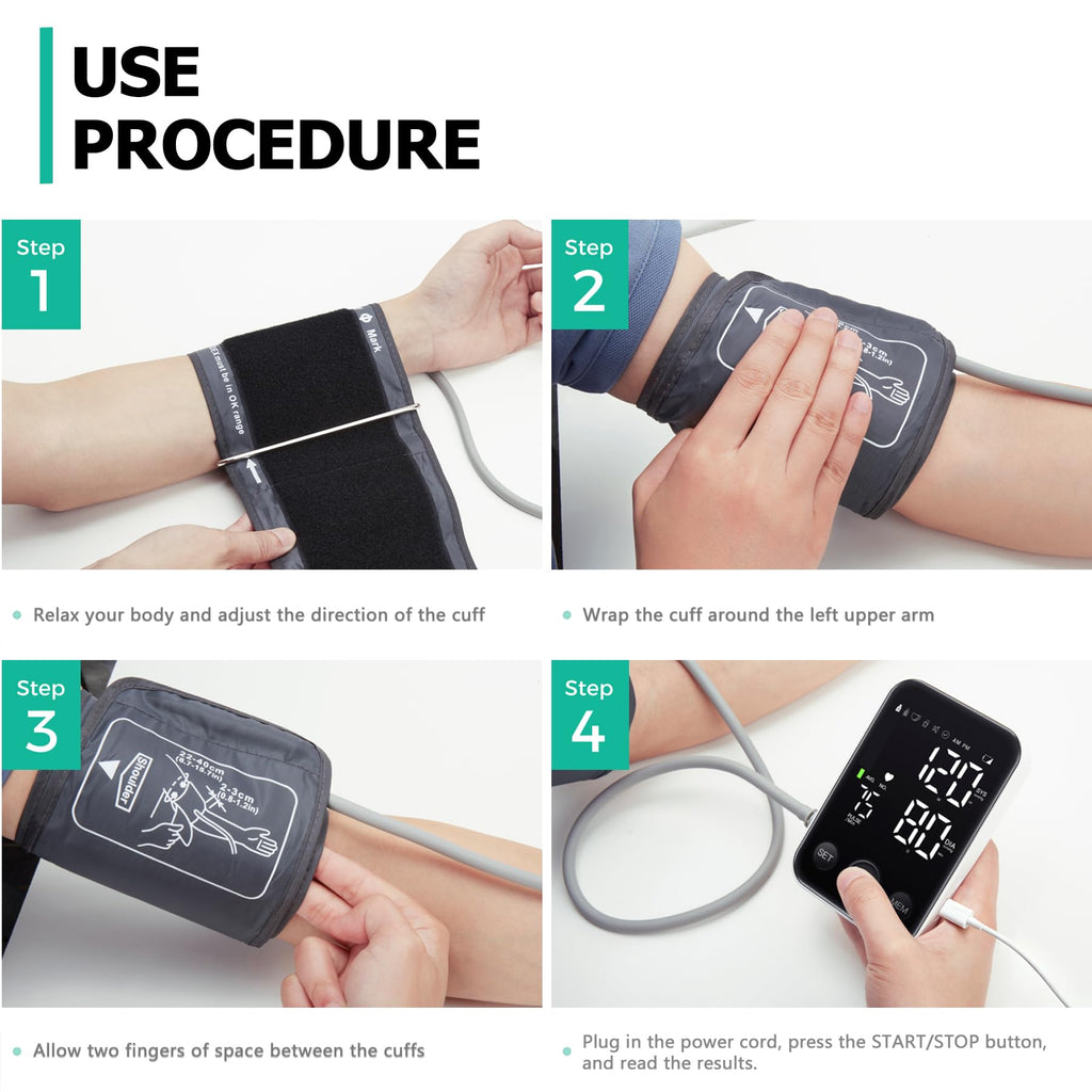 FDA Cleared Blood Pressure Monitor Upper Arm C425