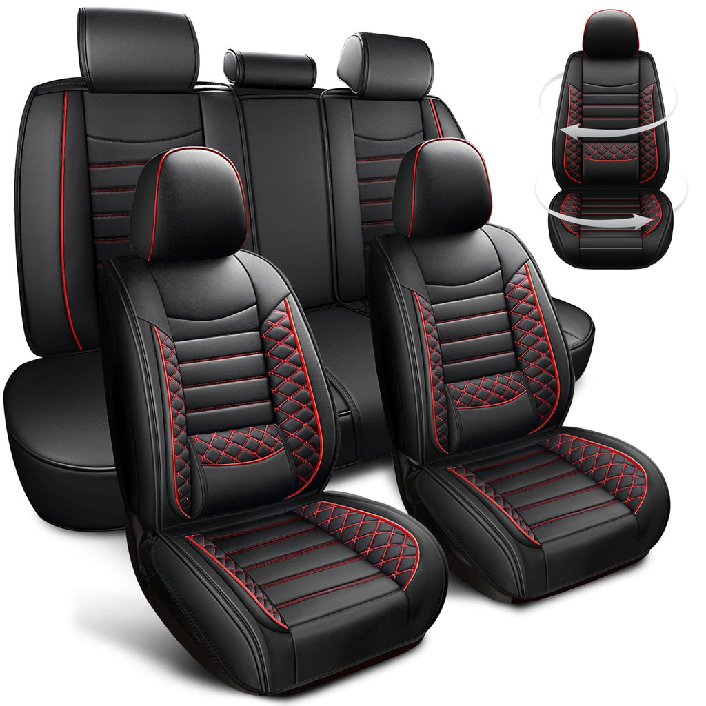 Leather 5-Seat Car Seat Covers Full Set H4006