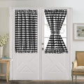 Black and White Buffalo Check Rod Pocket Curtain 25"x40" U921