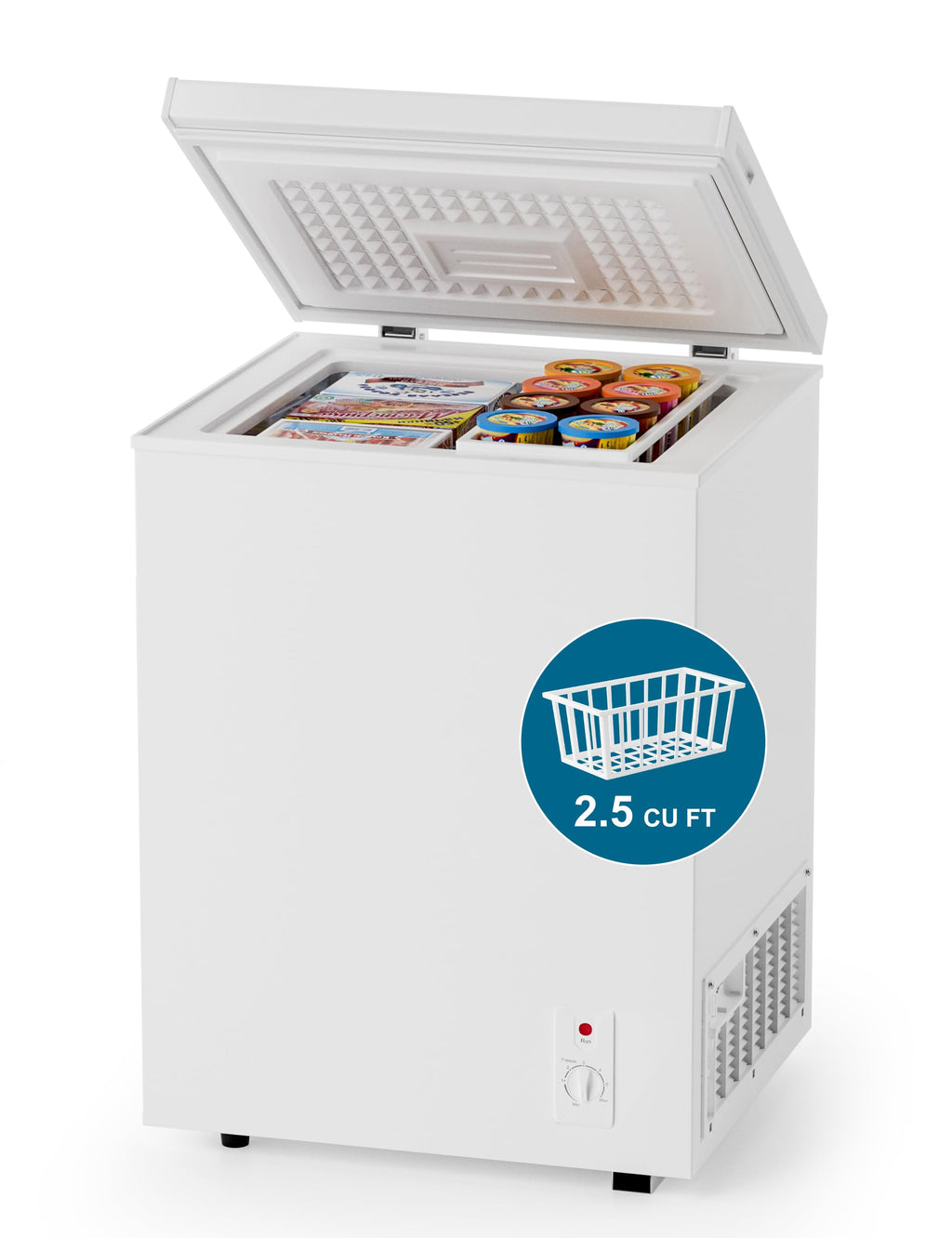 2.5 Cu.Ft White Chest Freezer E1513