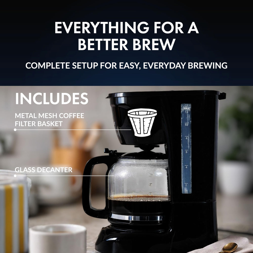 12 Cup Electric Coffee Maker with Auto Shut Off V291