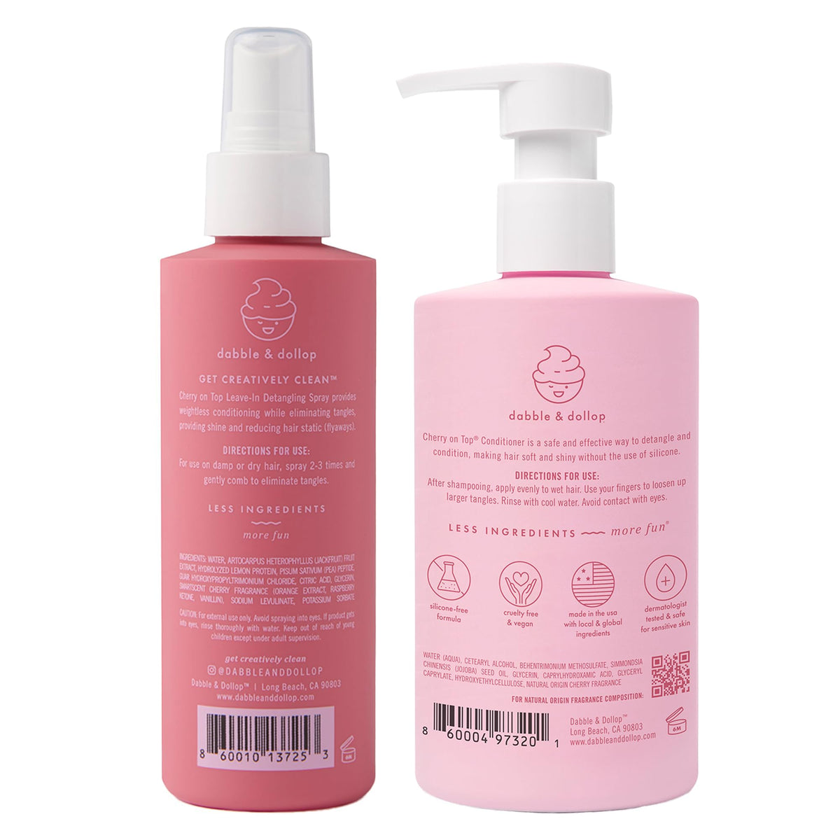 Kids Hair Conditioner & Leave-In Detangler Spray 2-Pack E4610